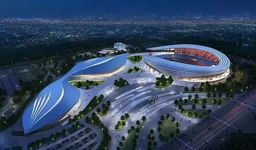 Стальная конструкция спортзала купольного типа